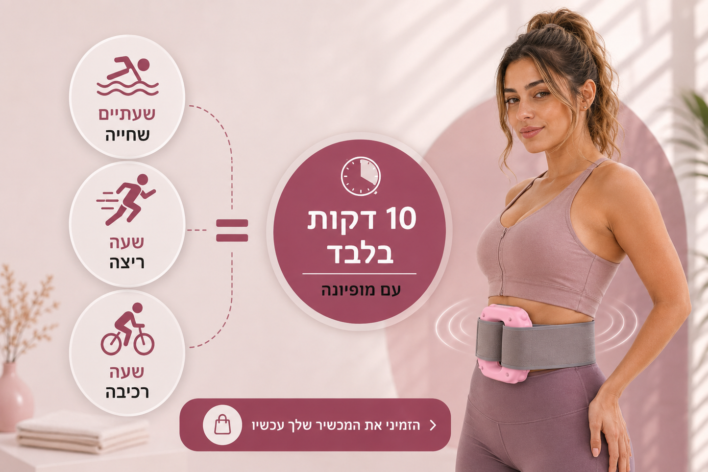 מכשיר רטט לשריפת שומנים ולעיסוי מבית מובינה