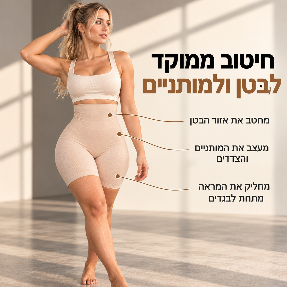 מחטב שורט לבטן ולמותניים